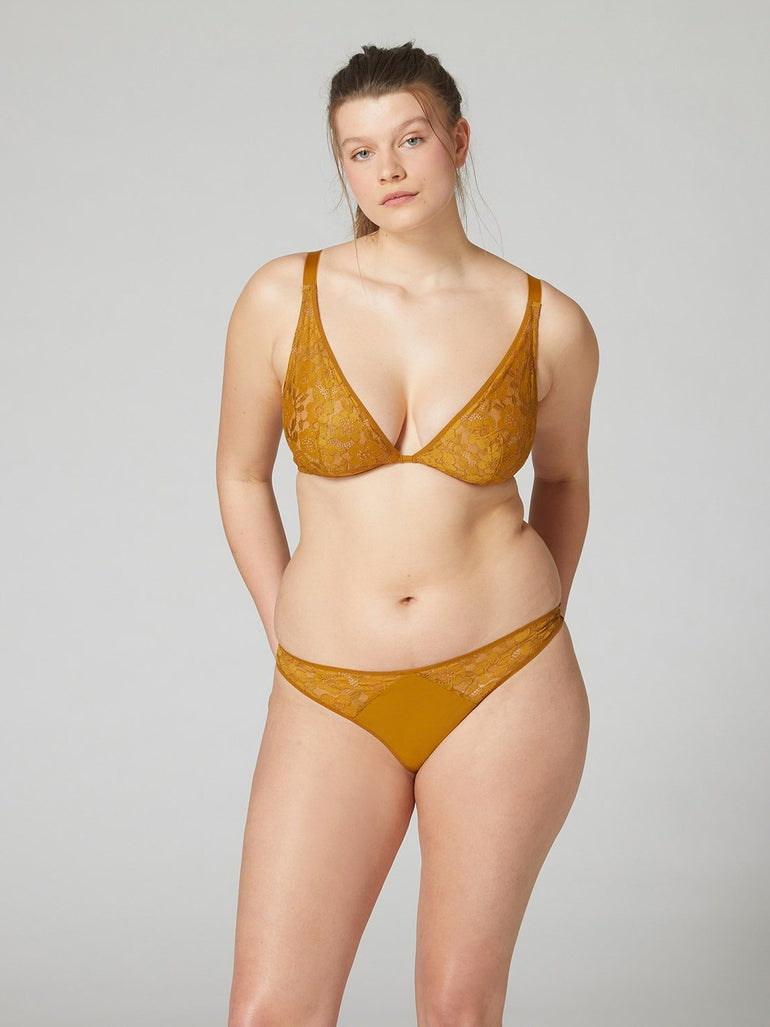 Soutien-gorge triangle avec armatures - Pretty gold