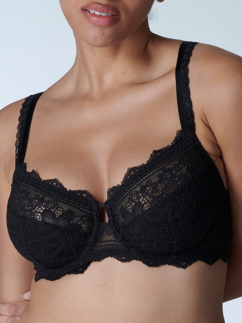 Soutien-gorge emboitant pour poitrine généreuse - Noir