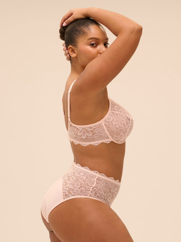 Culotte taille haute - Poudre Pétale