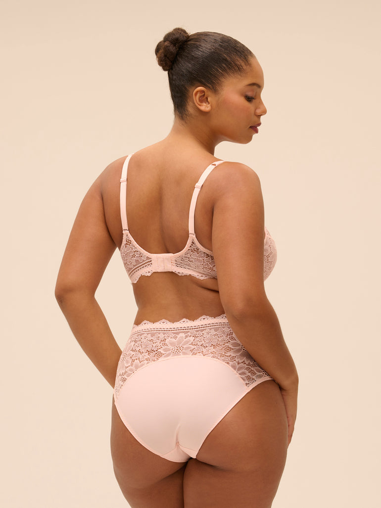 Culotte taille haute - Poudre Pétale