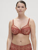 Soutien-gorge avec armatures décolleté plongeant - Terre de Sienne