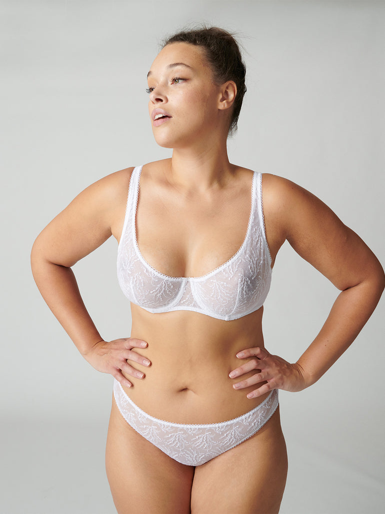 Soutien-gorge armatures décolleté galbé - Blanc