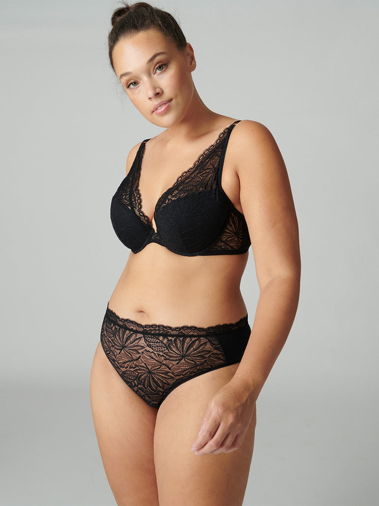 Soutien-gorge push-up triangle - Noir