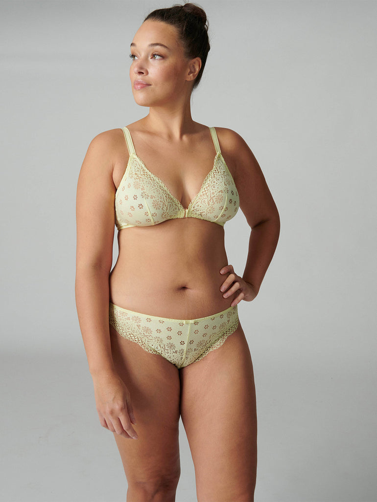 Soutien-gorge triangle sans-armatures - Jaune Yuzu