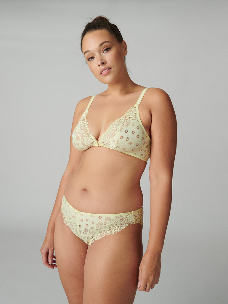 Soutien-gorge triangle sans-armatures - Jaune Yuzu