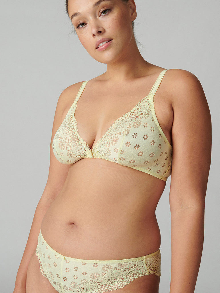 Soutien-gorge triangle sans-armatures - Jaune Yuzu