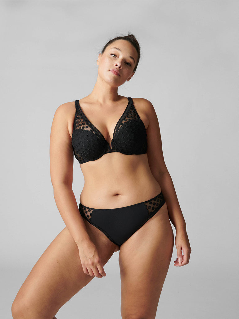 Soutien-gorge push-up triangle - Noir