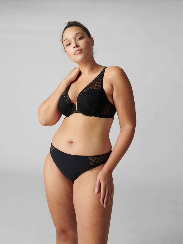 Soutien-gorge push-up triangle - Noir