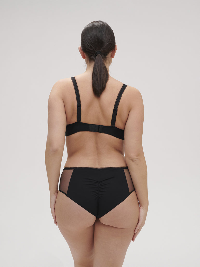 Soutien-gorge avec armatures décolleté plongeant - Noir