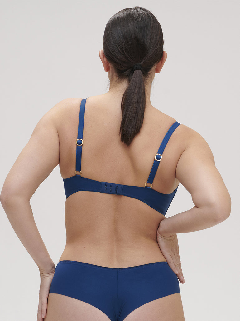 Soutien-gorge triangle sans-armatures - Bleu Poséidon