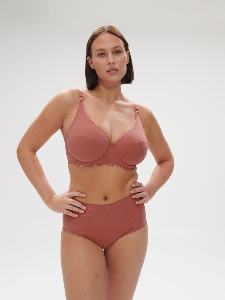 Soutien-gorge avec armatures décolleté - Litchi