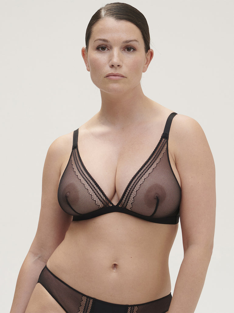 Soutien-gorge triangle sans-armatures - Noir