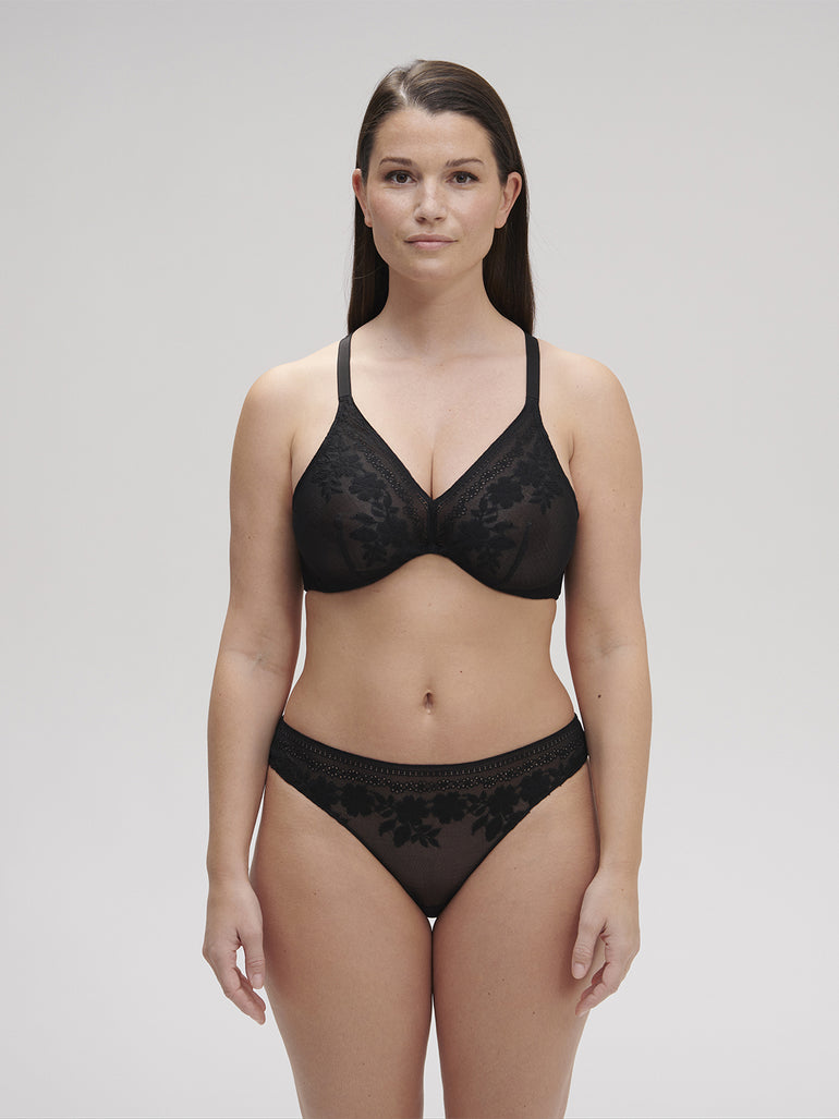 Soutien-gorge triangle avec armatures - Noir