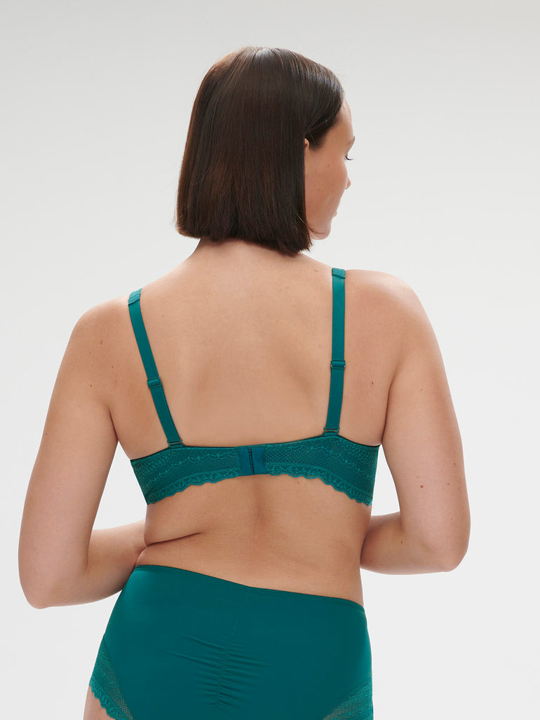 Soutien-gorge avec armatures décolleté - Bleu Pavo