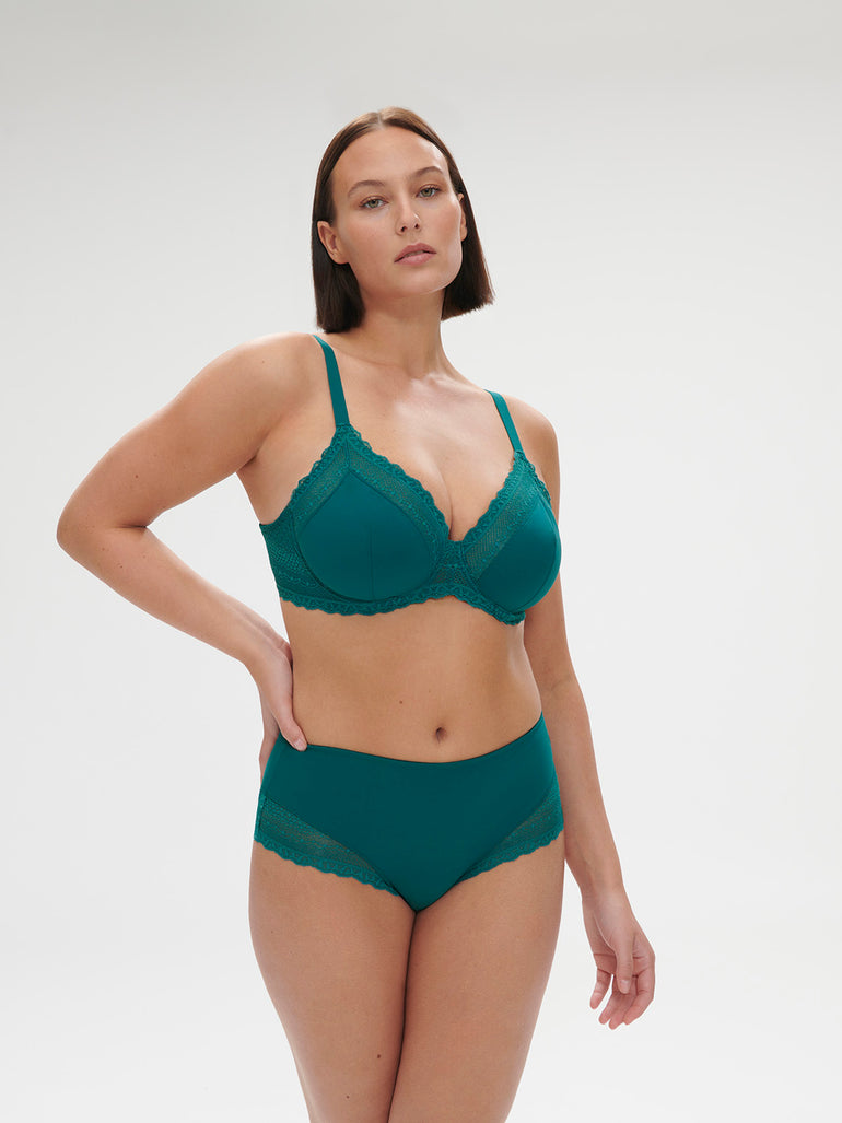 Culotte taille haute - Bleu Pavo
