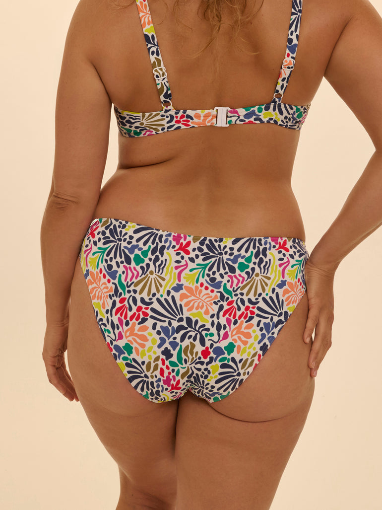 Culotte de bain - Imprimé tropico blanc
