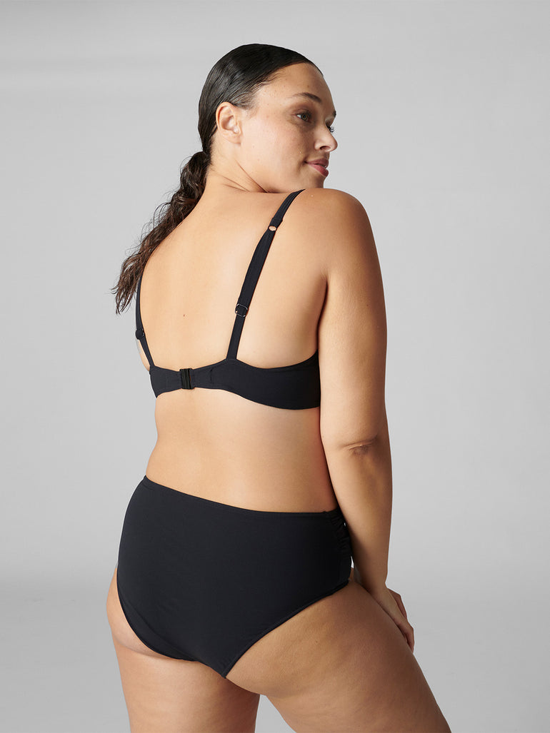 Culotte de bain taille haute - Noir