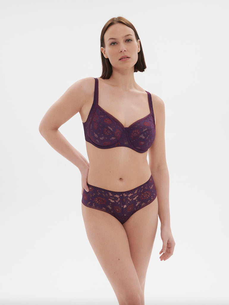 Soutien-gorge avec armature décolleté carré - Violet Euphoria