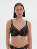 Soutien-gorge avec armature décolleté plongeant - Noir