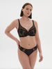 Soutien-gorge avec armature décolleté plongeant - Noir