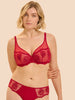 Bh met beugel en diep decolleté - Opera Rood
