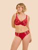 Bh met beugel en diep decolleté - Opera Rood
