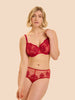 Soutien-gorge avec armature emboitant - Rouge Opéra