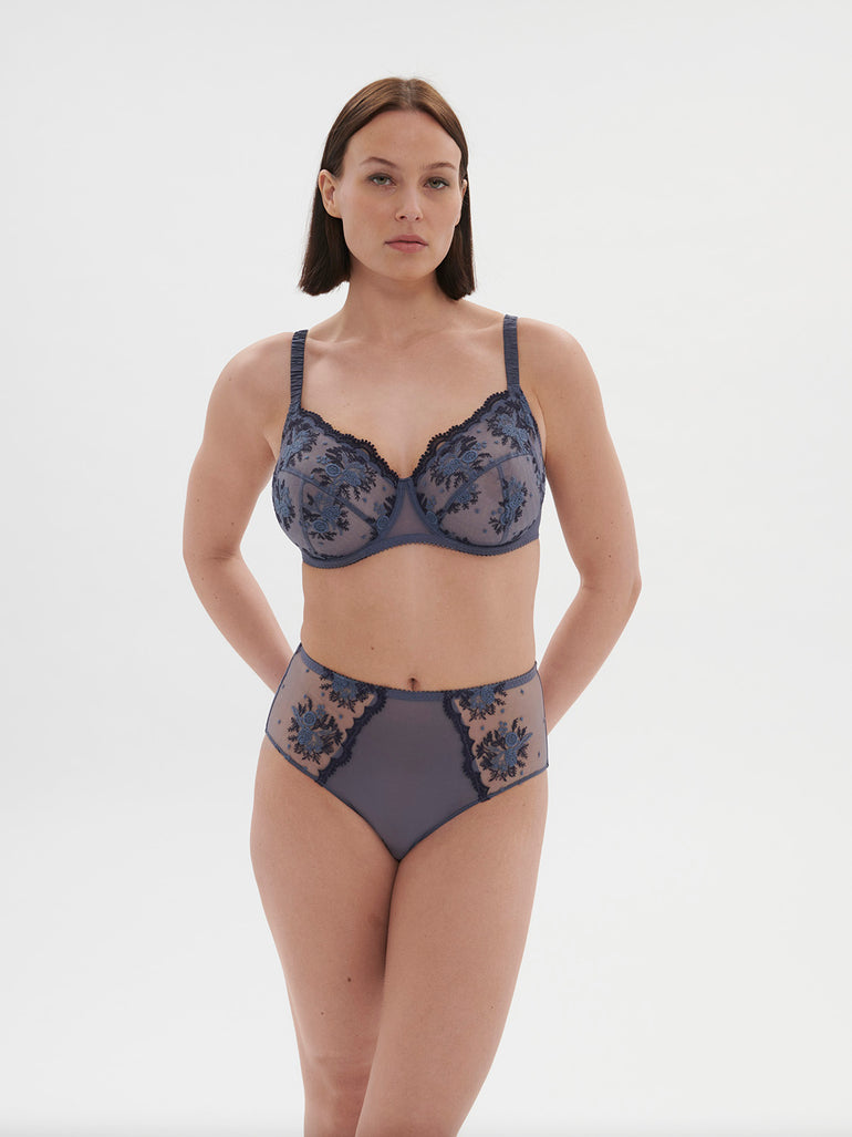 Culotte taille haute - Bleu Cendre