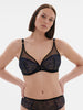 Soutien-gorge avec armature décolleté plongeant - Noir