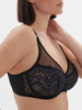 Soutien-gorge avec armature décolleté plongeant - Noir