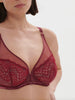 Soutien-gorge avec armature décolleté plongeant - Rouge Spinelle