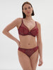 Soutien-gorge avec armature décolleté plongeant - Rouge Spinelle