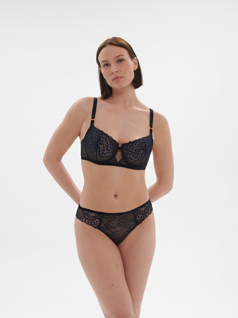 Soutien-gorge corbeille - Noir