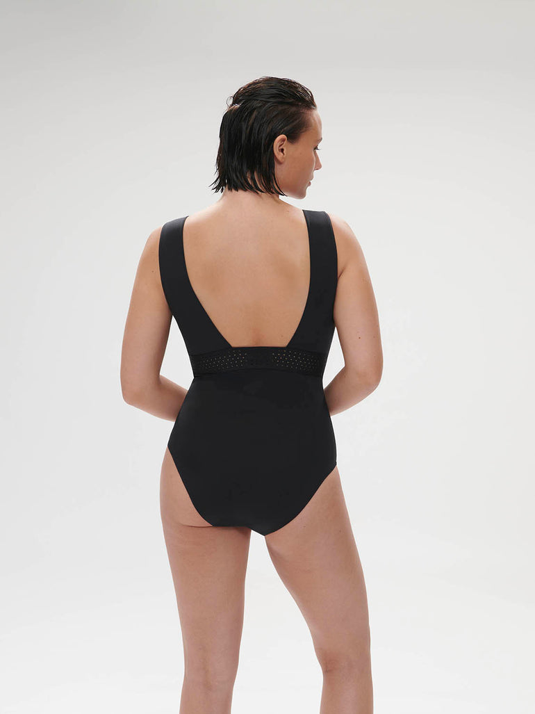 Maillot de bain 1 pièce sans armature - Noir