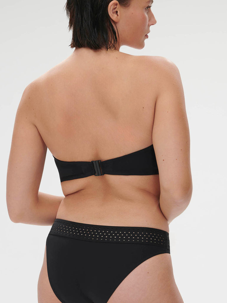 Haut de maillot de bain bandeau mousse avec armatures - Noir