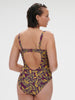 Maillot de bain 1 pièce de bain avec armatures - Imprimé Violet Agadir