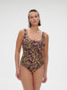 Maillot de bain 1 pièce de bain avec armatures - Imprimé Violet Agadir