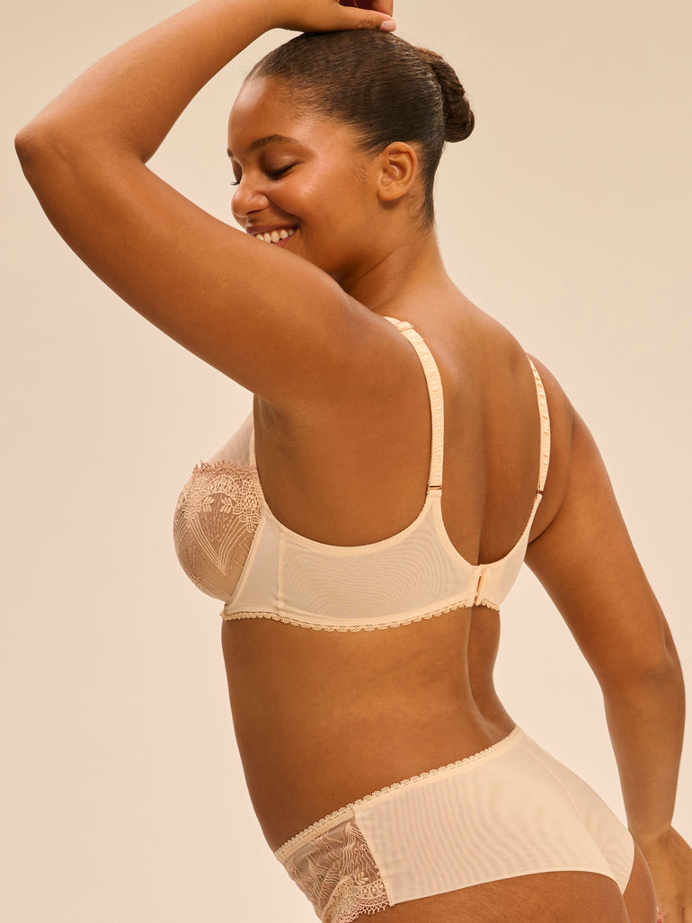 Soutien-gorge avec armature décolleté plongeant - Beige Chic