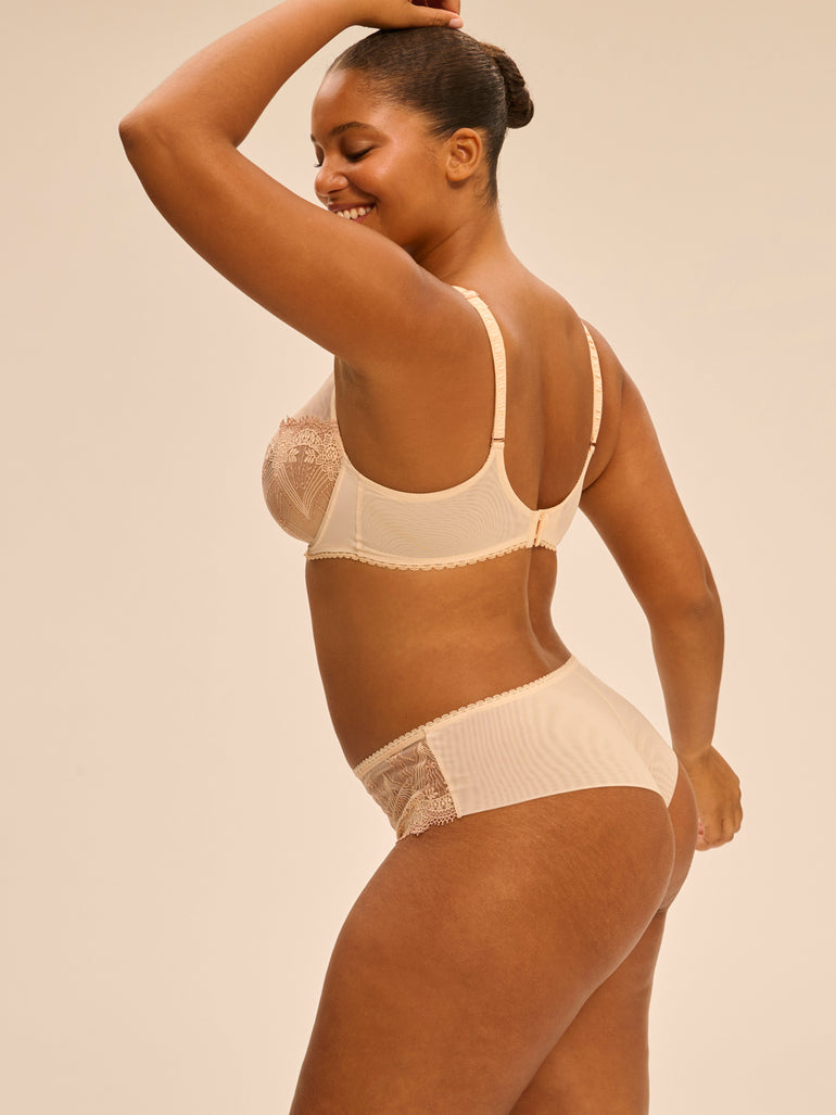 Soutien-gorge avec armature décolleté plongeant - Beige Chic