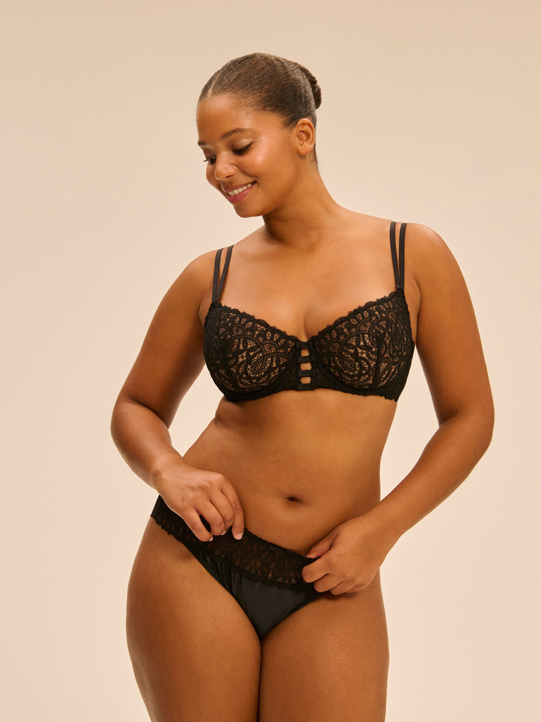 Soutien-gorge corbeille - Noir