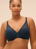 Soutien-gorge décolleté carré en spacer 3D - Saphir