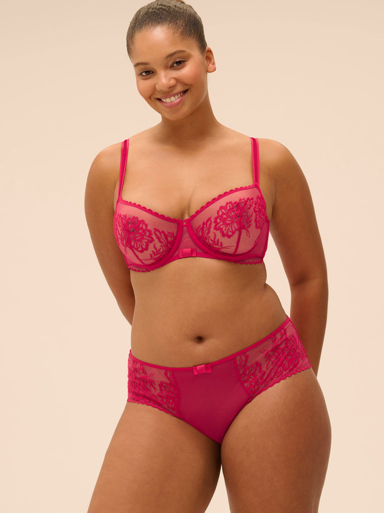 Soutien-gorge corbeille - Cranberry