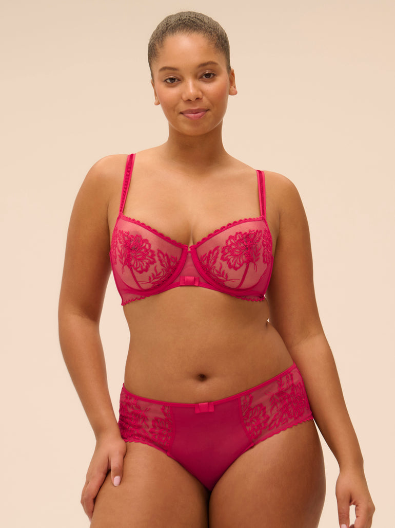 Soutien-gorge corbeille - Cranberry
