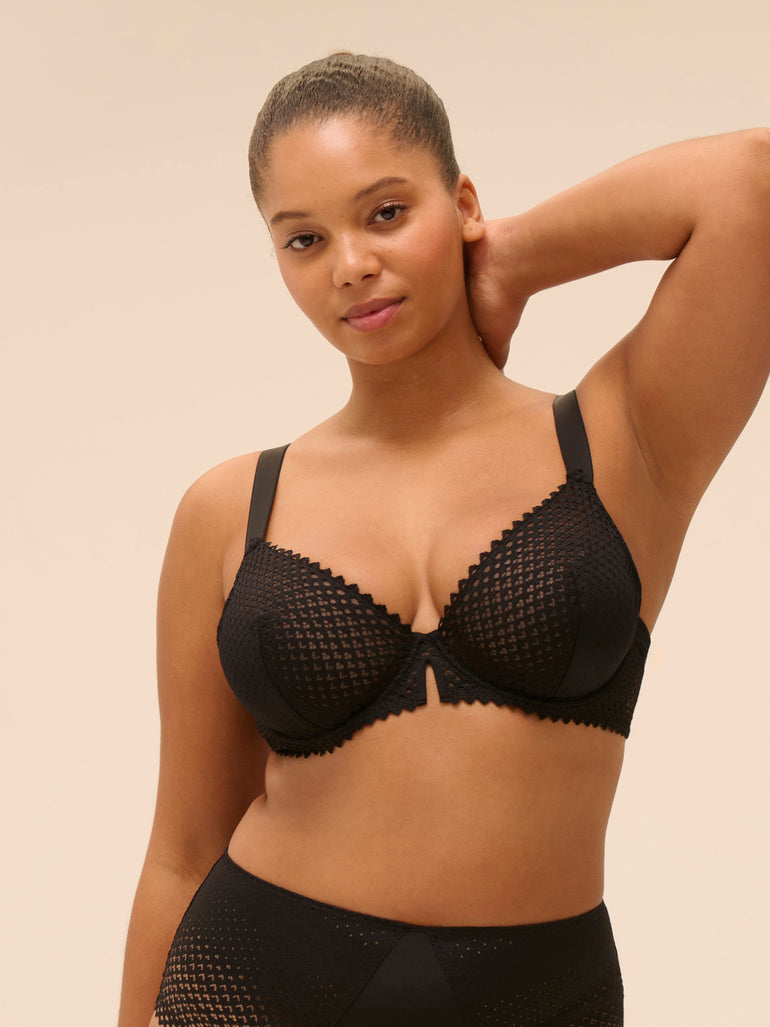 Soutien-gorge corbeille - Noir