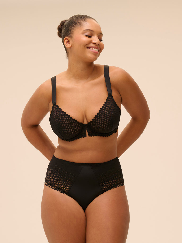 Culotte taille haute - Noir
