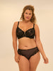 Soutien-gorge plongeant demi-mousse - Noir