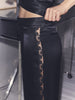 Pantalon broderie - Noir