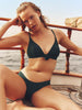 Haut de maillot de bain triangle sans armature - Vert Tropical