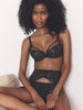Soutien-gorge avec armatures décolleté plongeant - Noir