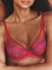 Soutien-gorge avec armature décolleté plongeant - Rouge Rainbow